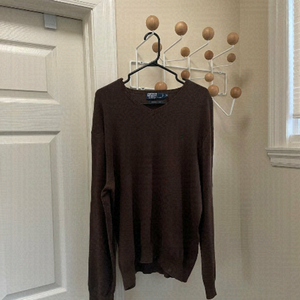 RALPH Lauren 100% Pima Cotton V-Neck Pullover - Brown - XL